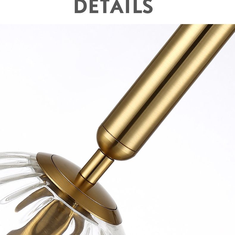 Melkachtige witte bal en waterpatroon bal eigentijds 1 hoofd wandmontage verlichting in messing