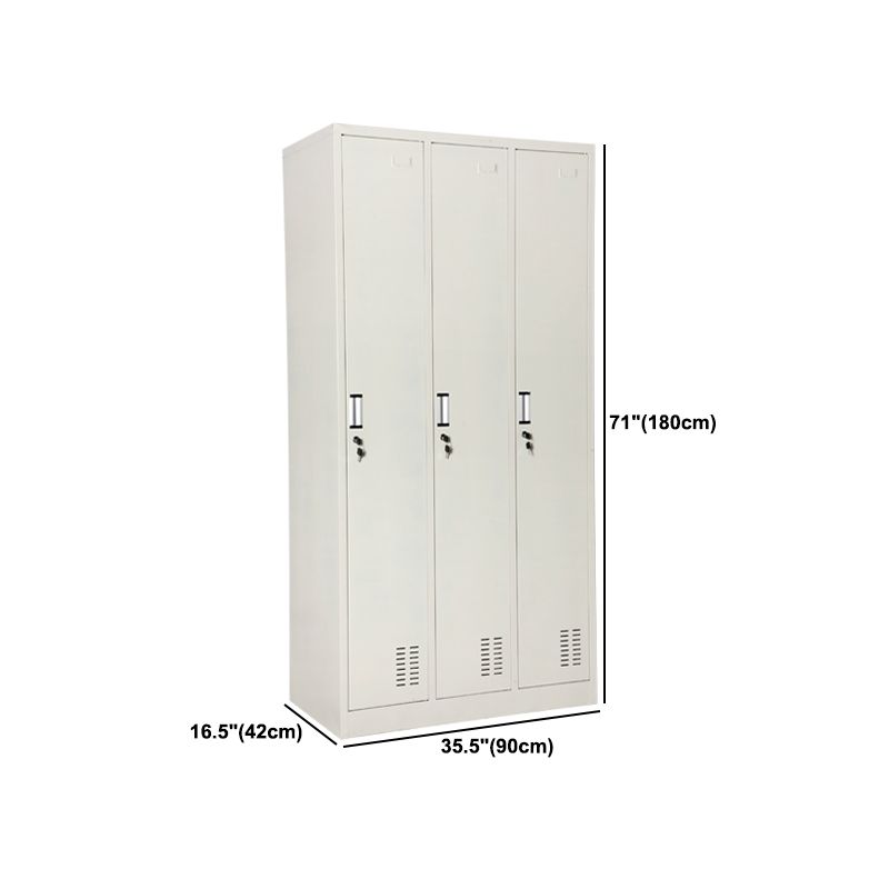 Gray Hinged Wardrobe Closet Contemporary Steel Wardrobe Cabinet