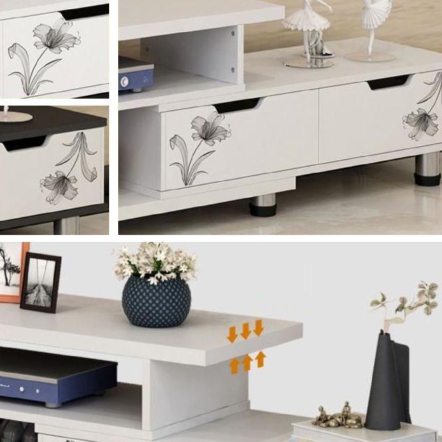 Scandinavian TV Media Stand Engineered Wood TV Stand Console