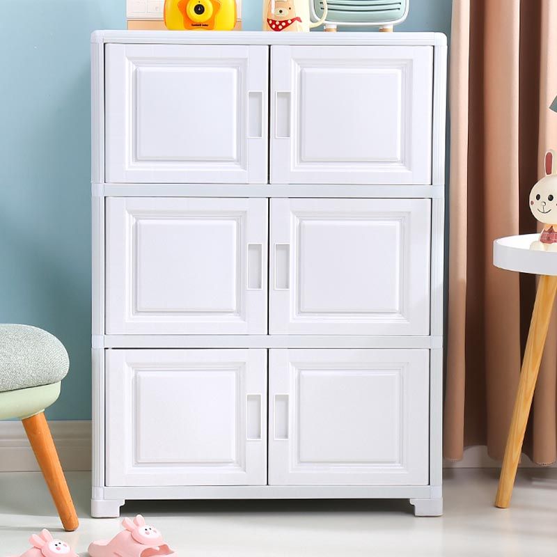 Contemporary Style Wardrobe Plastic Home Wardrobe Closet with Doors