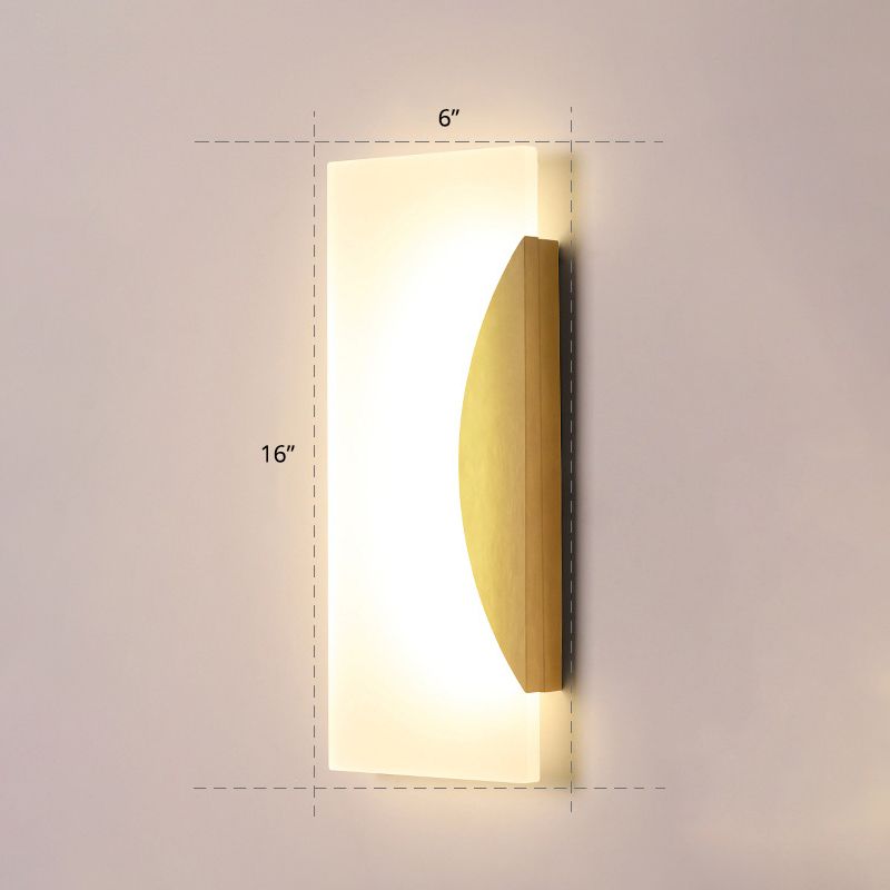 Rechteckige Acrylwand Scone Light Minimalismus Gold LED -Wandbeleuchtung für den Flur