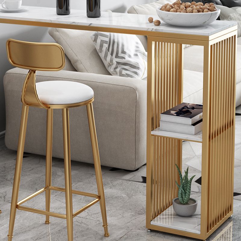 Modern Style Rectangle Bar Table Storable Stone Table for Living Room