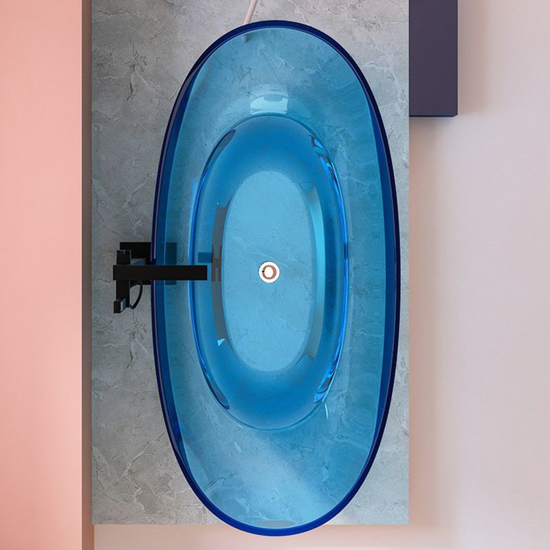 Modern Oval Colorful Bath Tub Soaking Freestanding Tub for Home