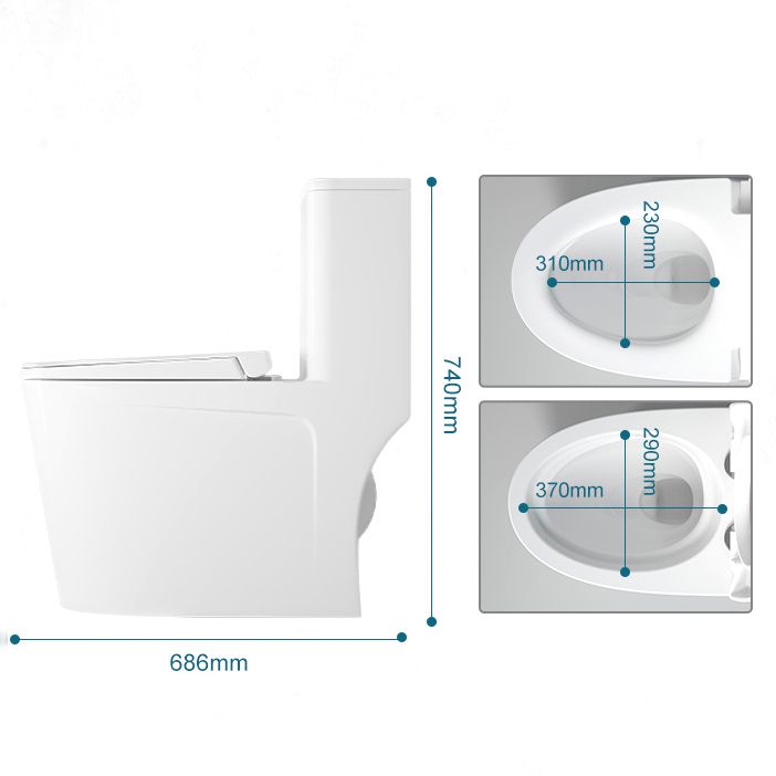 Modern Siphon Jet Toilet Bowl White Bidet Toilet with Seat for Bathroom