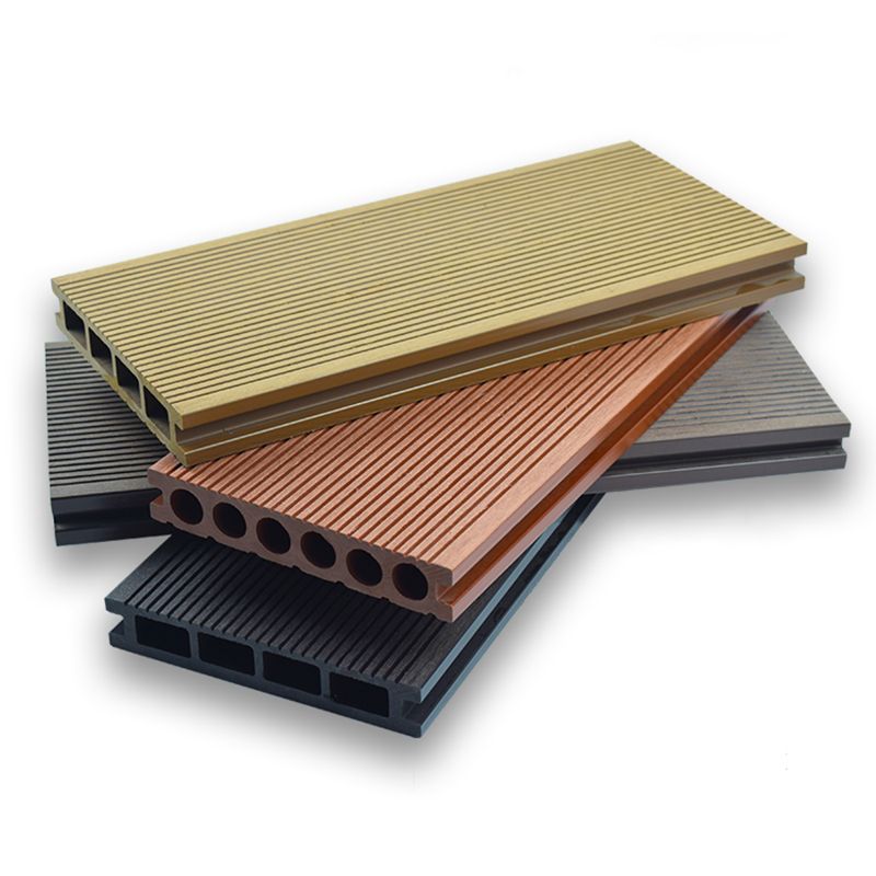 Composite Patio Flooring Tiles Striped Pattern Nailed Decking Tiles Garden