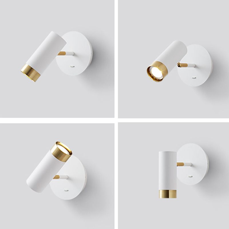 Éclair mural de lecture à demi-cylindre en métal