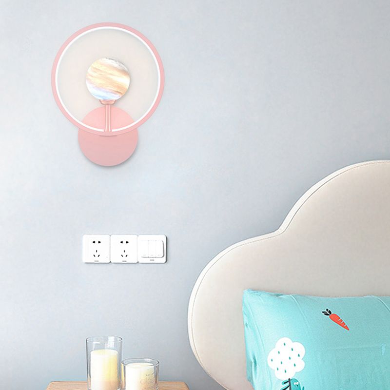 Ball Shade Metal Wall Sconce Modern Style Single Light Wall Mounted Light