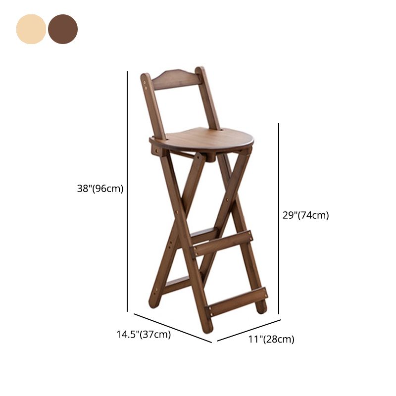 Contemporary Solid Wood Folding Barstools Folding Kitchen Bar Stool