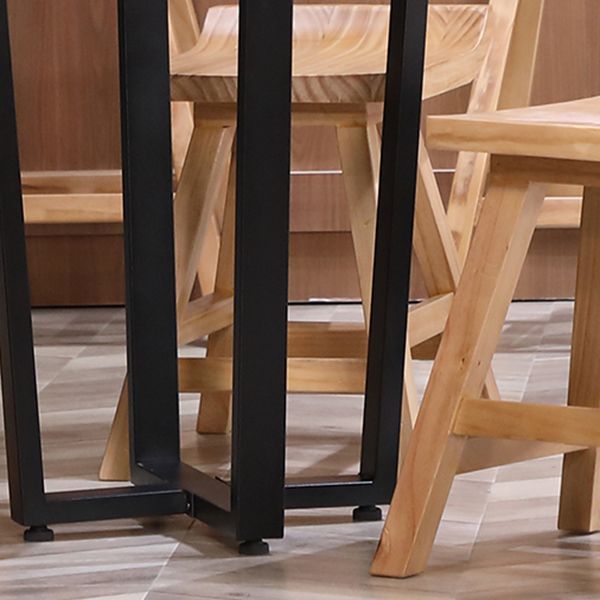 Restaurant Modern Simple Barstool Wood 4 Legs Bar Stool with Pedal