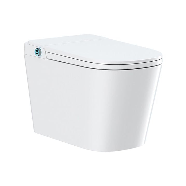 Contemporary Floor Mount Bidet Foot Sensor Elongated White Heated Seat
