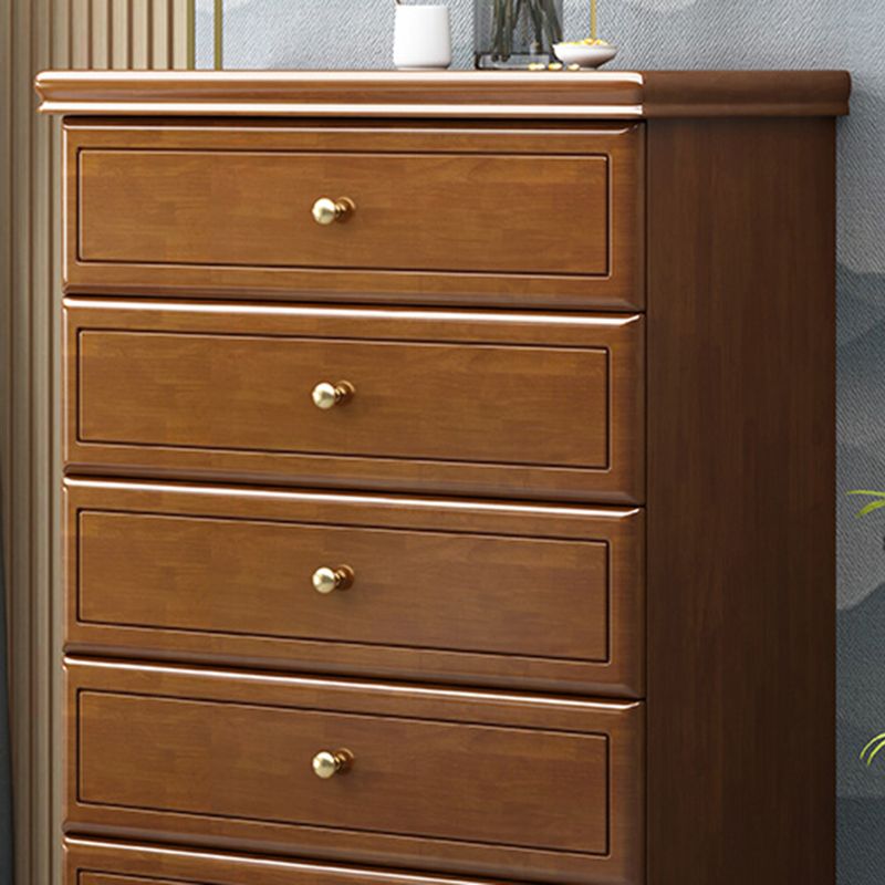 Modern Rectangle Brown Cabinet Knobs Wood Side Cabinet with Drawer