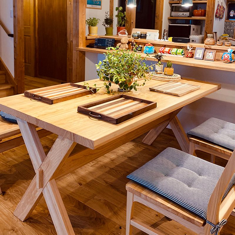 Trestle Base Dining Room Table Wood Dining Table for Dining Room