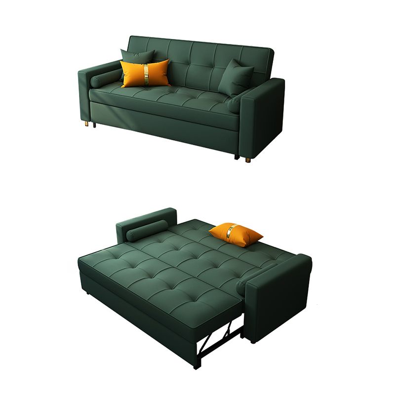 Glam Folding Sofa Bed No Distressing Square Arms Convertible Sofas