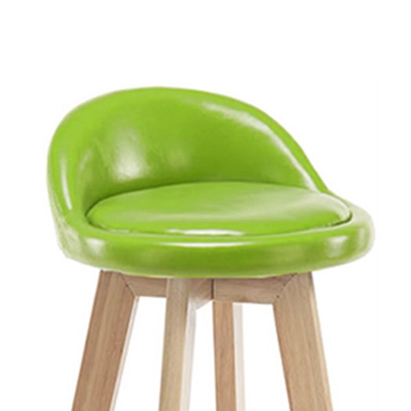 Contemporary Rubberwood Home Stool Footrest Upholstered Bar Stools