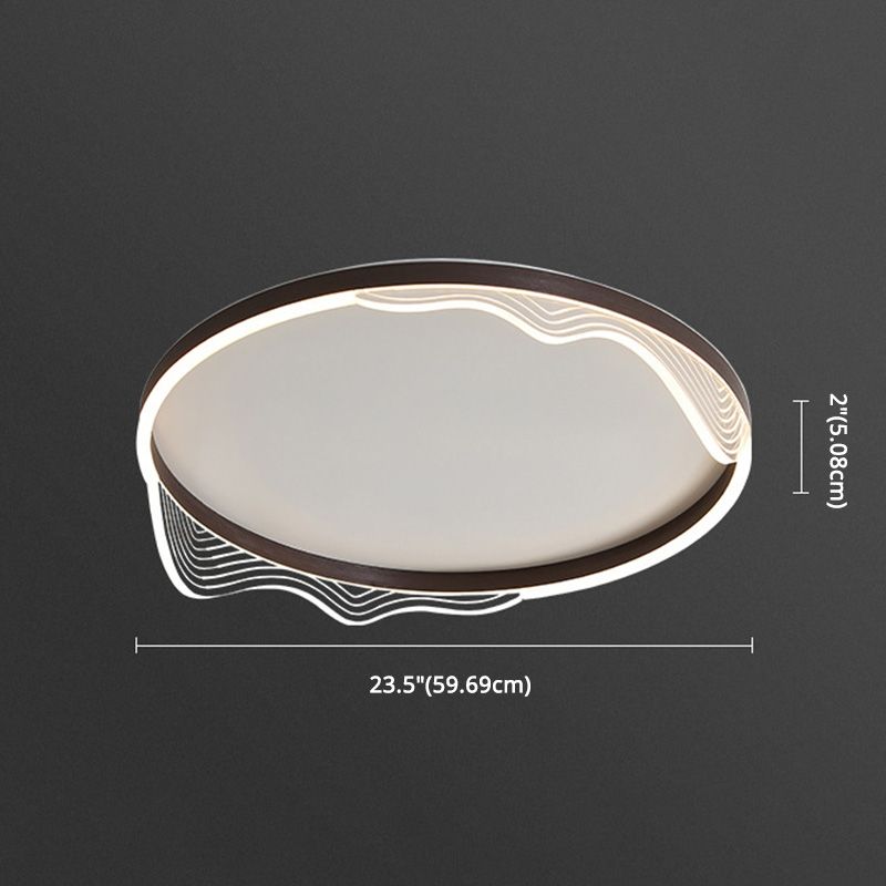 Plafonnier circulaire encastré dessin animé simplicité moderne luminaire de montage au plafond pour chambre à coucher