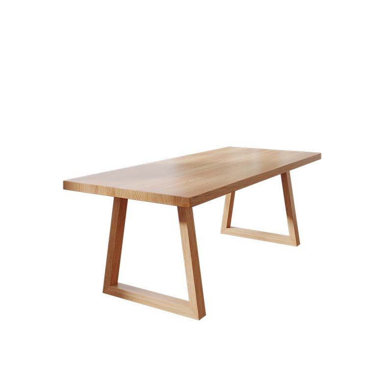 Modern Style Double Pedestal Table Pine Wood Table for Dining Room