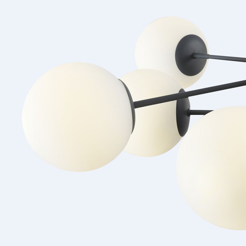 Lampade a sospensione di metallo moderno lampadario sferico per soggiorno