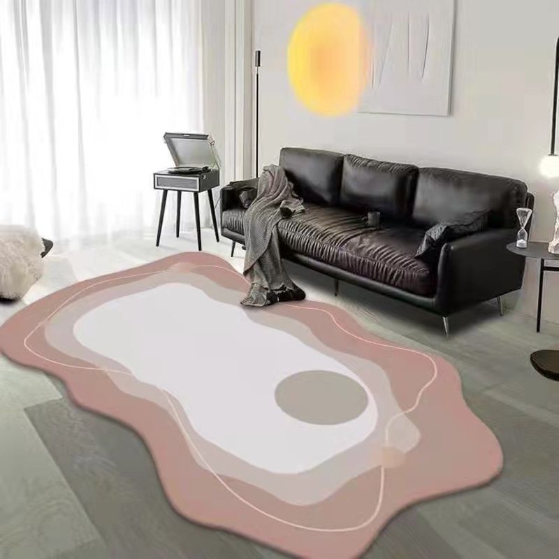 Tapis simple marron clair en Polyester, résistant aux taches, pour la décoration de la maison