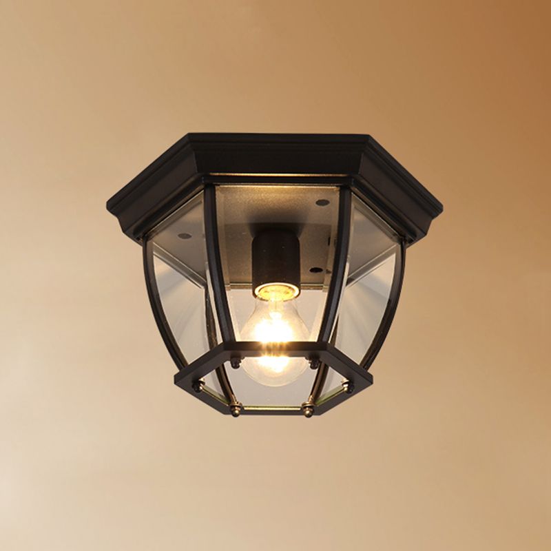 Metal Geometric Flush Mount Lamp Industrial Style Multi Lights Flush Ceiling Lights