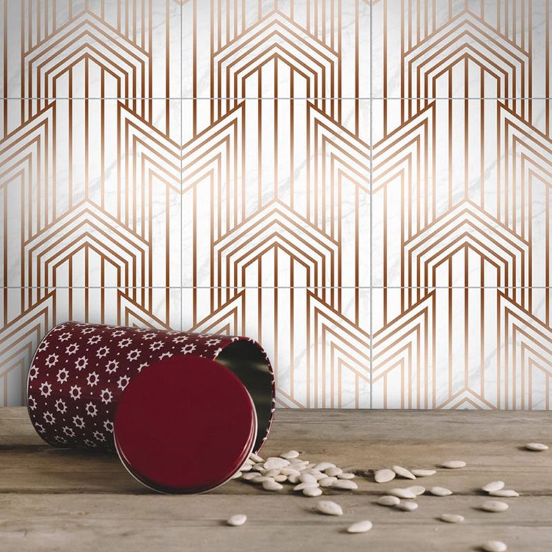 Geometric Wallpaper Panel Set Modern Pick-Up Sticks Restroom Wall Decor, 4.3-sq ft