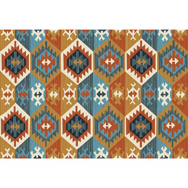 Multicolor vintage gebied Rug polyester streepprint tapijt tapijt niet-slip achterste binnenkleed tapijt voor woonkamer