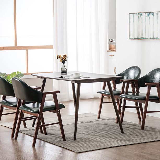 Chaise d'intérieur en bois de style moderne, chaises latérales de salle à manger à dossier ouvert de 20 pouces de large