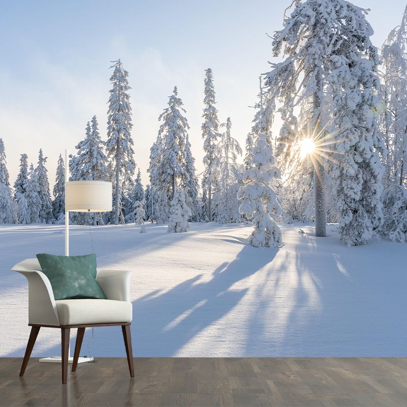 Photography Mildew Resistant Forest Mural Eco-friendly Modern Wall Covering for Adults Room