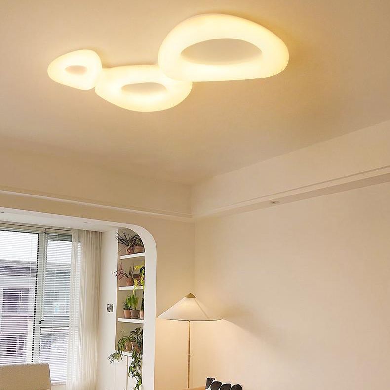 LED Flush Mount Lighting Modernism White Ceiling Light for Foyer Bedroom