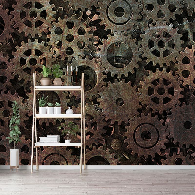 Metal Gear Mildew Resistant Wallpaper Photography Sleeping Room Wall Mural