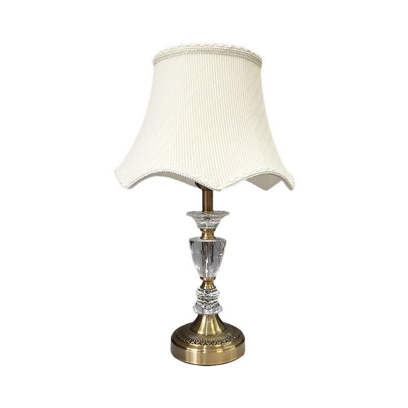 Lampe à table festonnée moderne Crystal Crystal 1 Livrer la table de chevet de salon en or