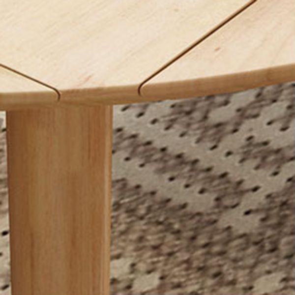 Rubberwood Dining Table Drop-Leaf Dinner Table for Dining Room