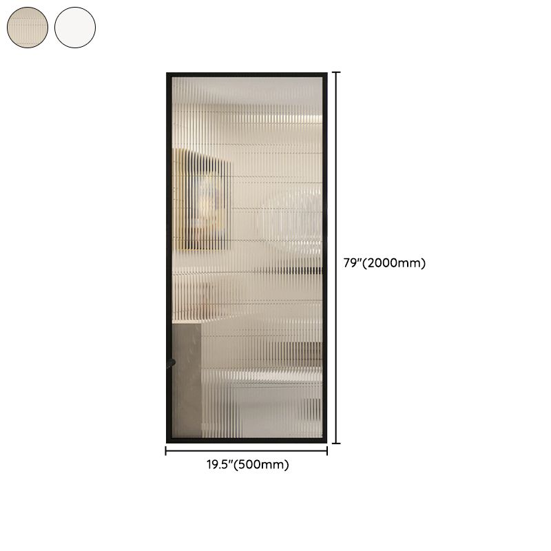 Black Fixed Shower Screen Full Frame Half Partition Shower Door