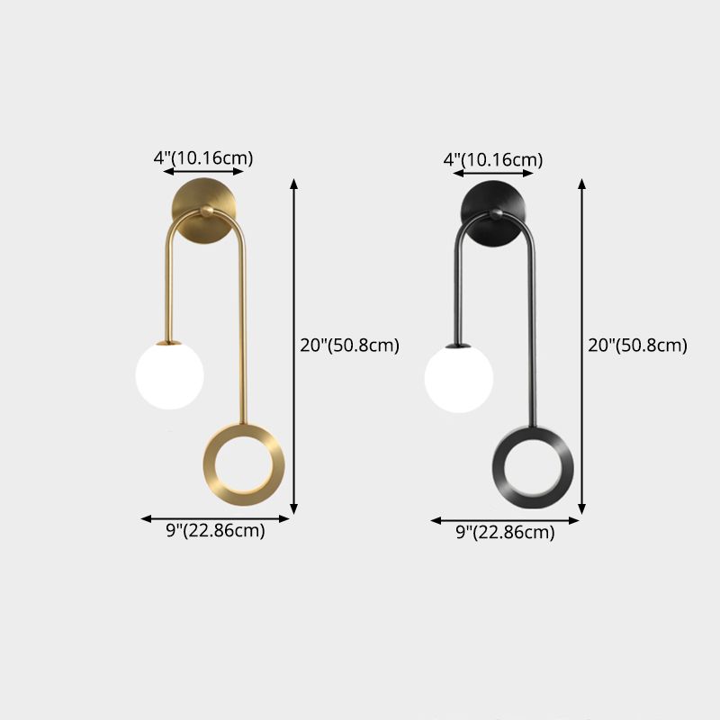 Lampade a parete globali a parete a 1 lughi lampada da monte a parete in vetro a LED per camera da letto