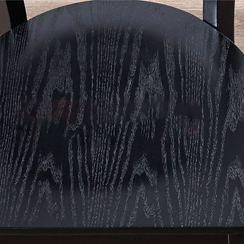 Contemporary Chair Armless Open Back Chair with Wood Legs for Kitchen