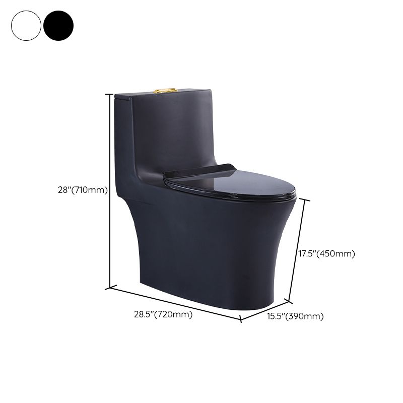 Traditional All-In-One Toilet Bowl Floor Mounted Urine Toilet with Seat for Bathroom