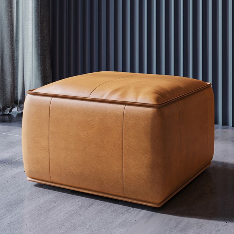 Modern Square Arm Sectionals  Sofa, Genuine Leather Sectional Couch