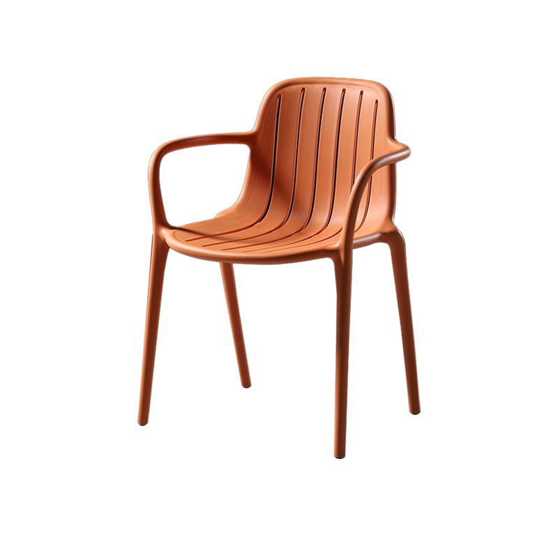 Contemporary Style Dining Chair Kitchen Dining Arm Side Chair with Plastic Legs