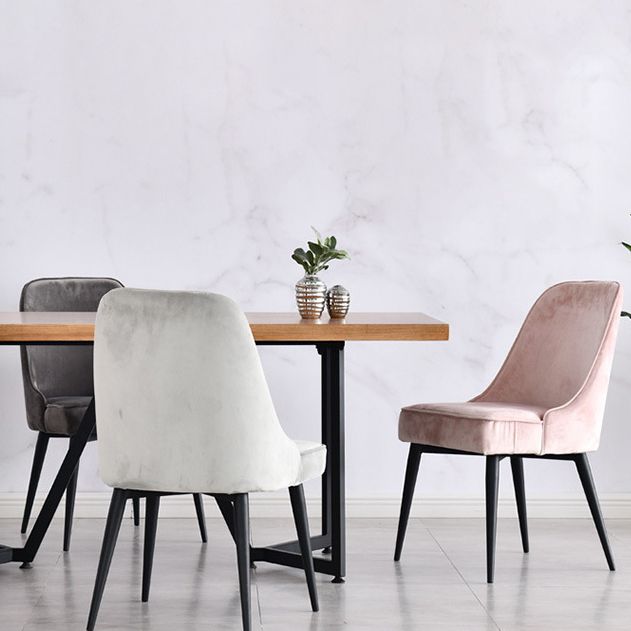 Scandinavische stijl metalen stoelen keuken eetkamer vaste achterzijde stoel set