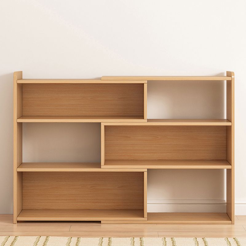 Contemporary Solid Wood Cubby Storage Bookcase Open Back Bookcase