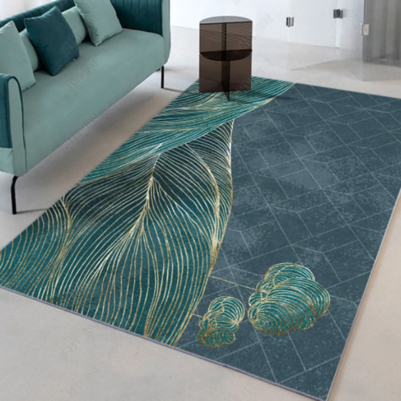 Beige Modern Rug Blending Lotus Rug Non-Slip Backing Rug for Drawing Room