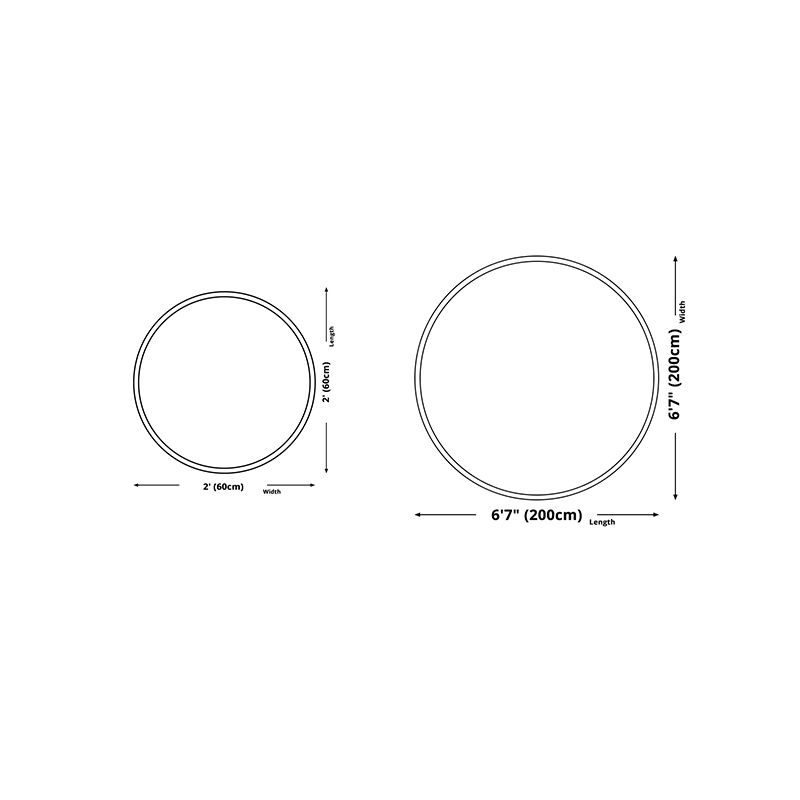 Light Color Modern Area Rug Polyester Round Rug Non-Slip Backing Rug for Home Decor