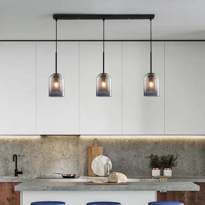 Lumo a soffitto appeso a campana lampada a sospensione moderna in vetro per camera da letto