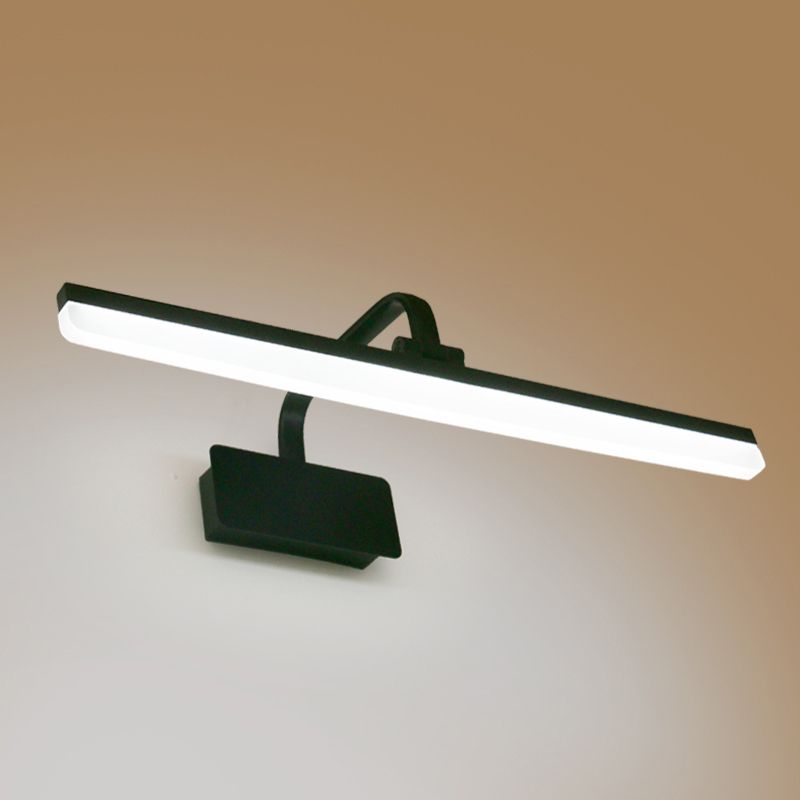 Metal Linear Shade Wall Sconce Modern Style 1- Montaggio parete specchio Luce Luce in nero