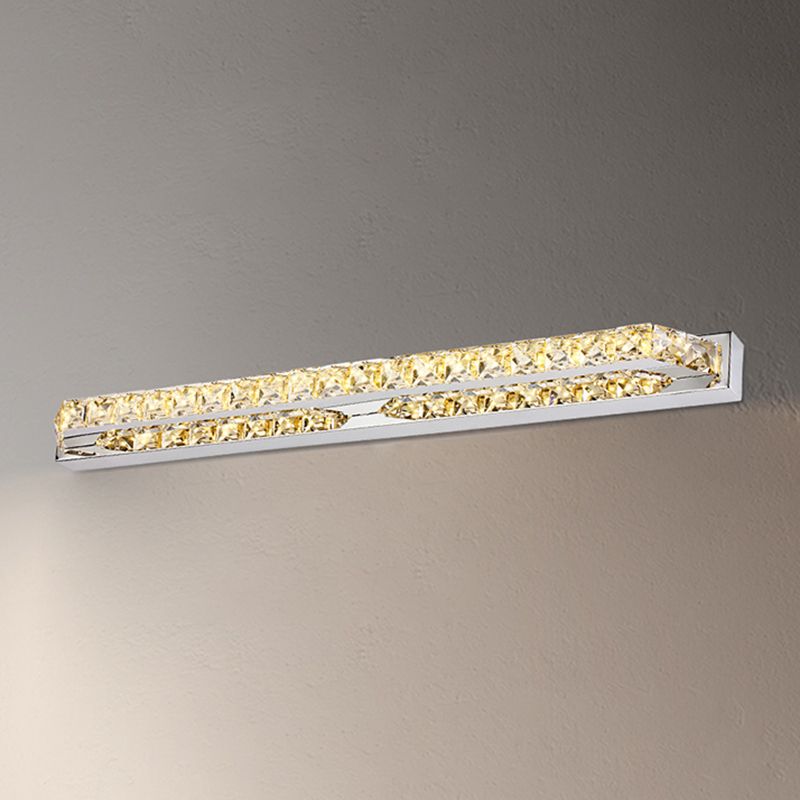 Forma lineal estilo contemporáneo tocador de tocador 1 luz de espejo LED de luz para baño