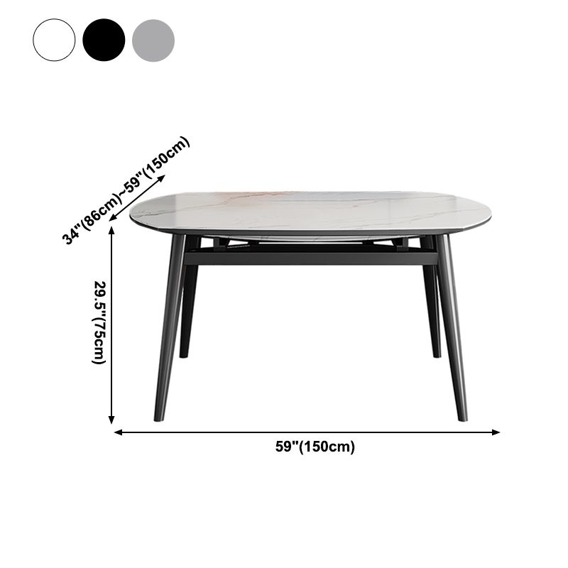 Ronde eettafel eigentijdse stijl drop blad eettafel met 4-voet