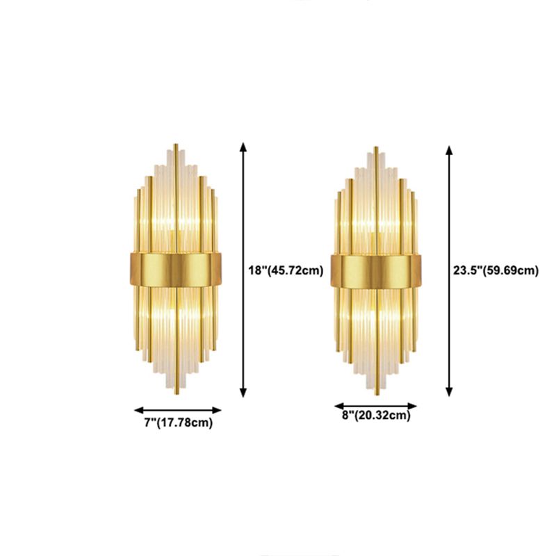 2 lichten Crystal Flush Mount Wall Sconce in zwart/gouden postmodern sconce licht