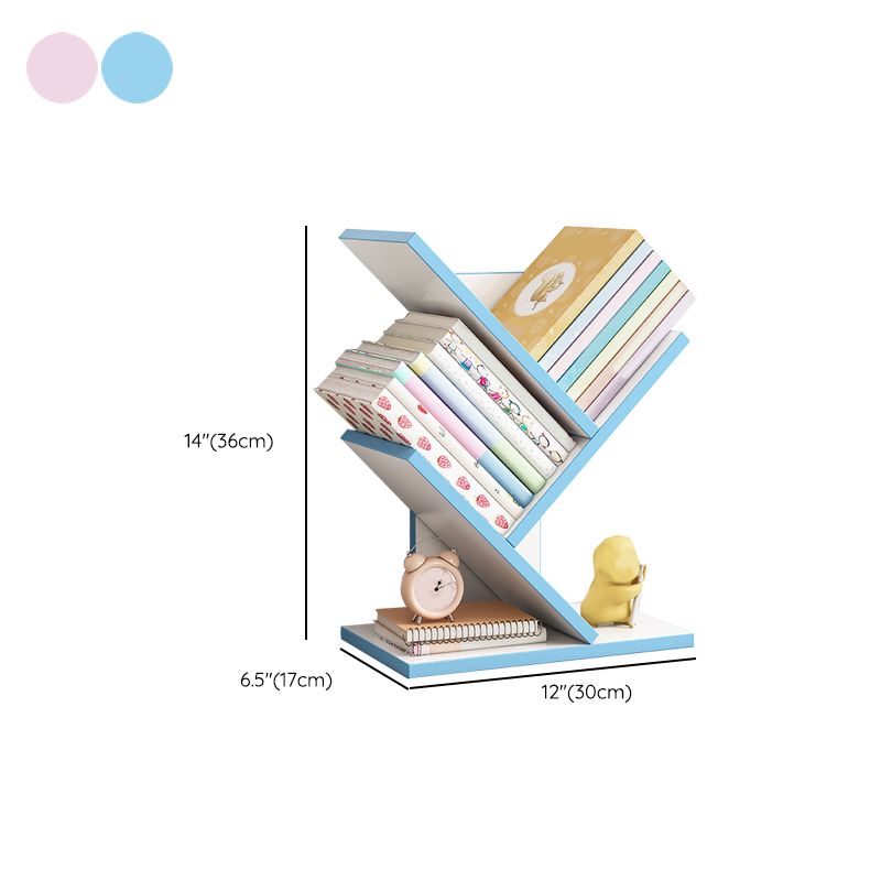 Modern Bookshelf Open Back Engineered Wood Bookcase for Study Room