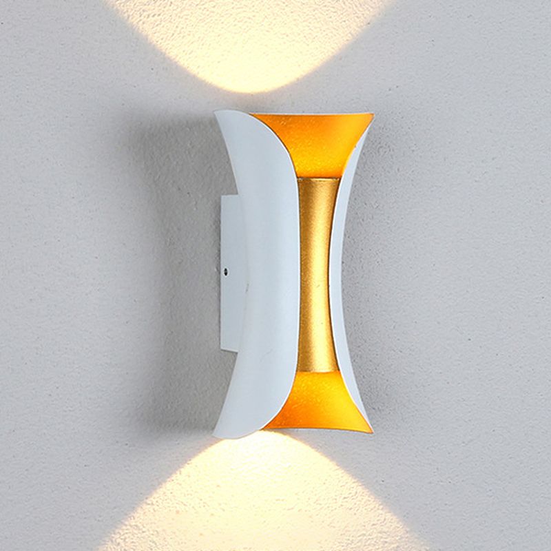 Contemporary Aluminum Wall Light Geometric Shape 2 Lights Wall Sconce for Bedroom
