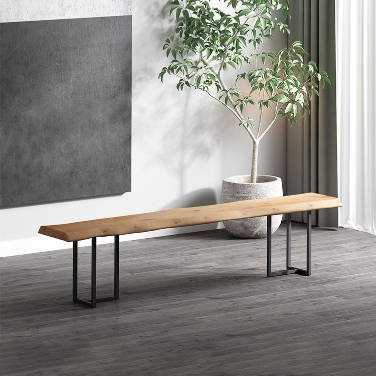 Industrial Wood Dining Set 1/2/5 Pieces Black Base Dining Furniture