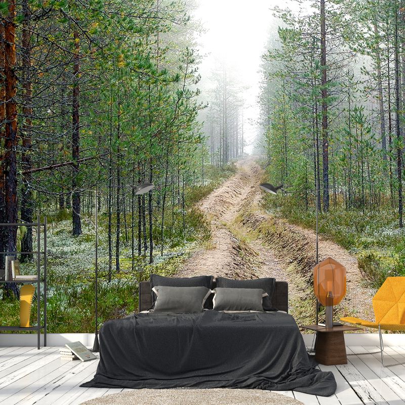 Forest Photo Wall Mural for Living Room Bedroom, Removable, Customized Size